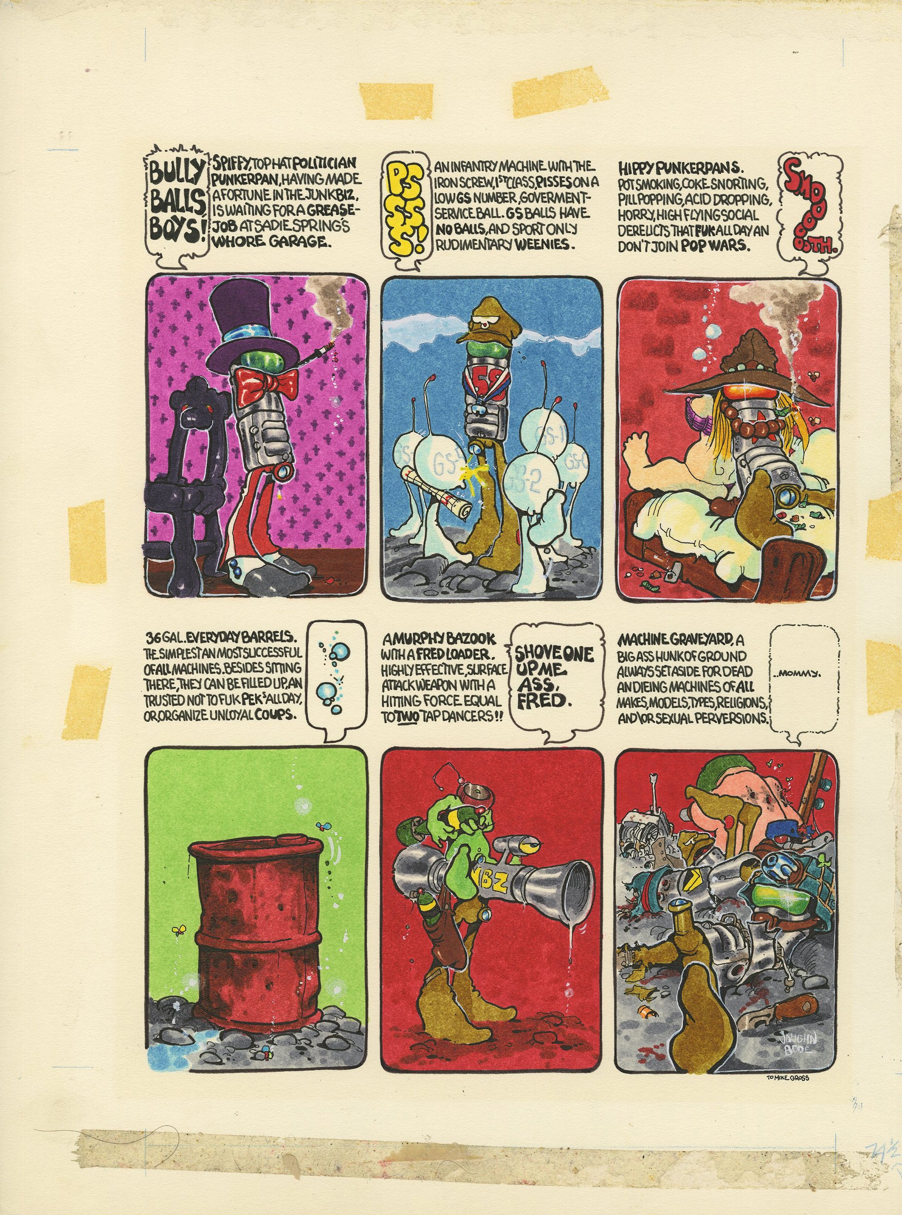 Albert Moy Original Comic Art Cavalier By Vaughn Bode